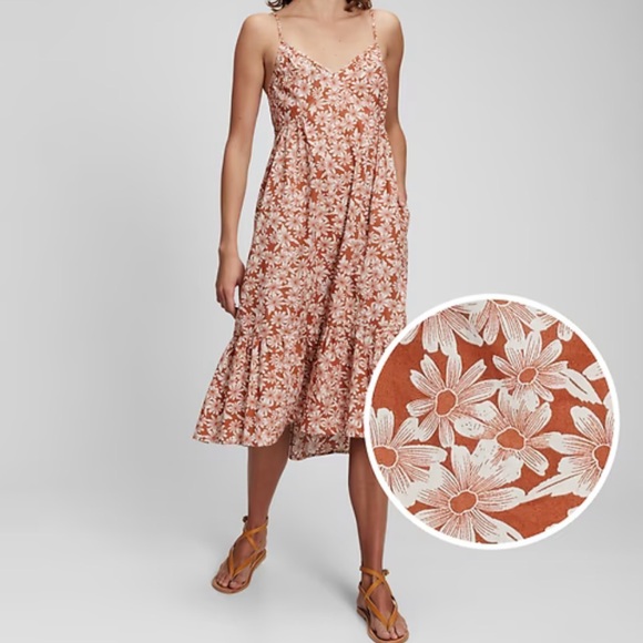 Gap floral midi dress - Picture 1 of 5